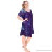 LA LEELA Women's Casual Loose Beach Sundress Sleeve Dresses Kaftan Cover up Rayon Tie Dye C Violet a10 B07C14FCVK